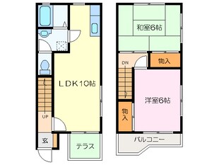 ハイツリープライツＤ棟の物件間取画像